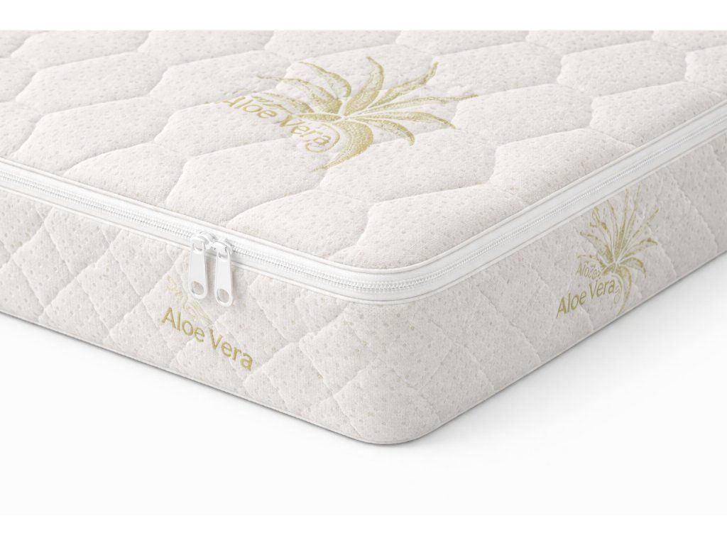 Detailní záběr na strukturu tkaniny potahu Aloe Vera