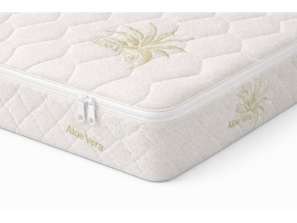 Detailní záběr na strukturu tkaniny potahu Aloe Vera
